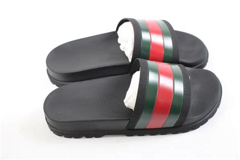 gucci mens sliders|men Gucci slides size 10.